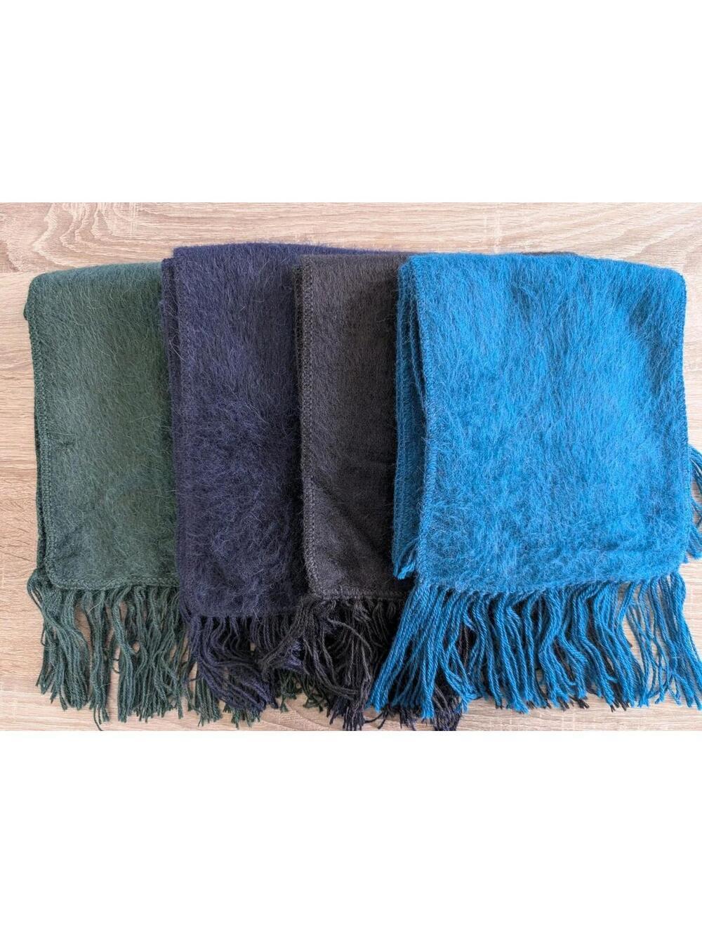 Handmade Alpaca Camargo Alpaca Wool Fringed Scarf Unisex Gift Lot Of 4 Colors